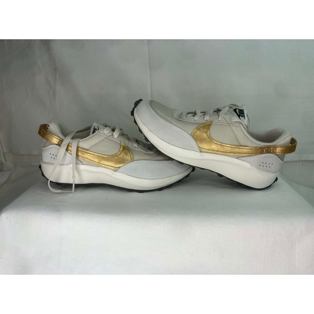 Nike Waffle Debut Sail White Metallic Gold Womens 8.5 FD0555-100 Sneakers